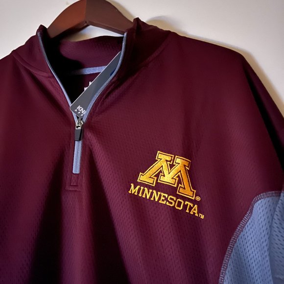 Minnesota University NEW Quarter Zip with Tags Adult Sizes Red - Picture 1 of 2